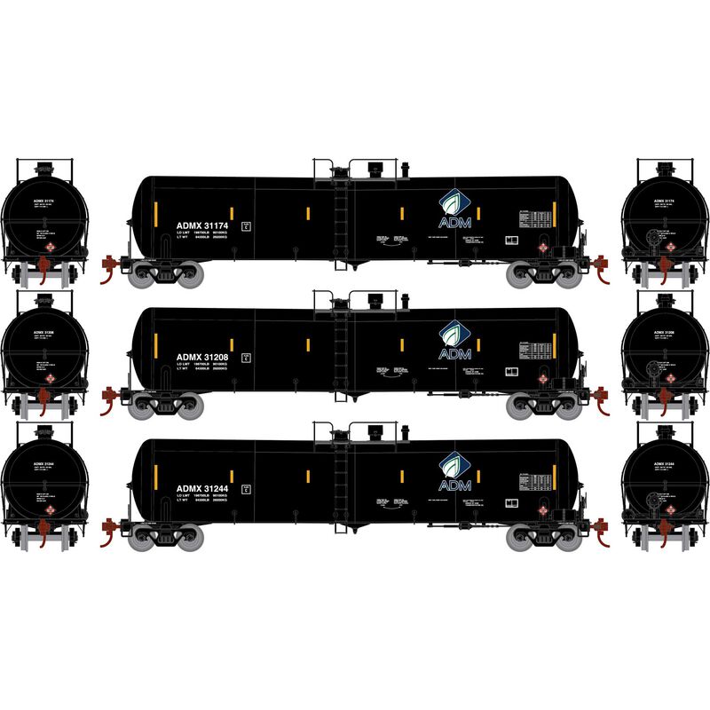 Archer Daniels Midland 30K Gallon Ethanol Tank Car 3-Pack #3