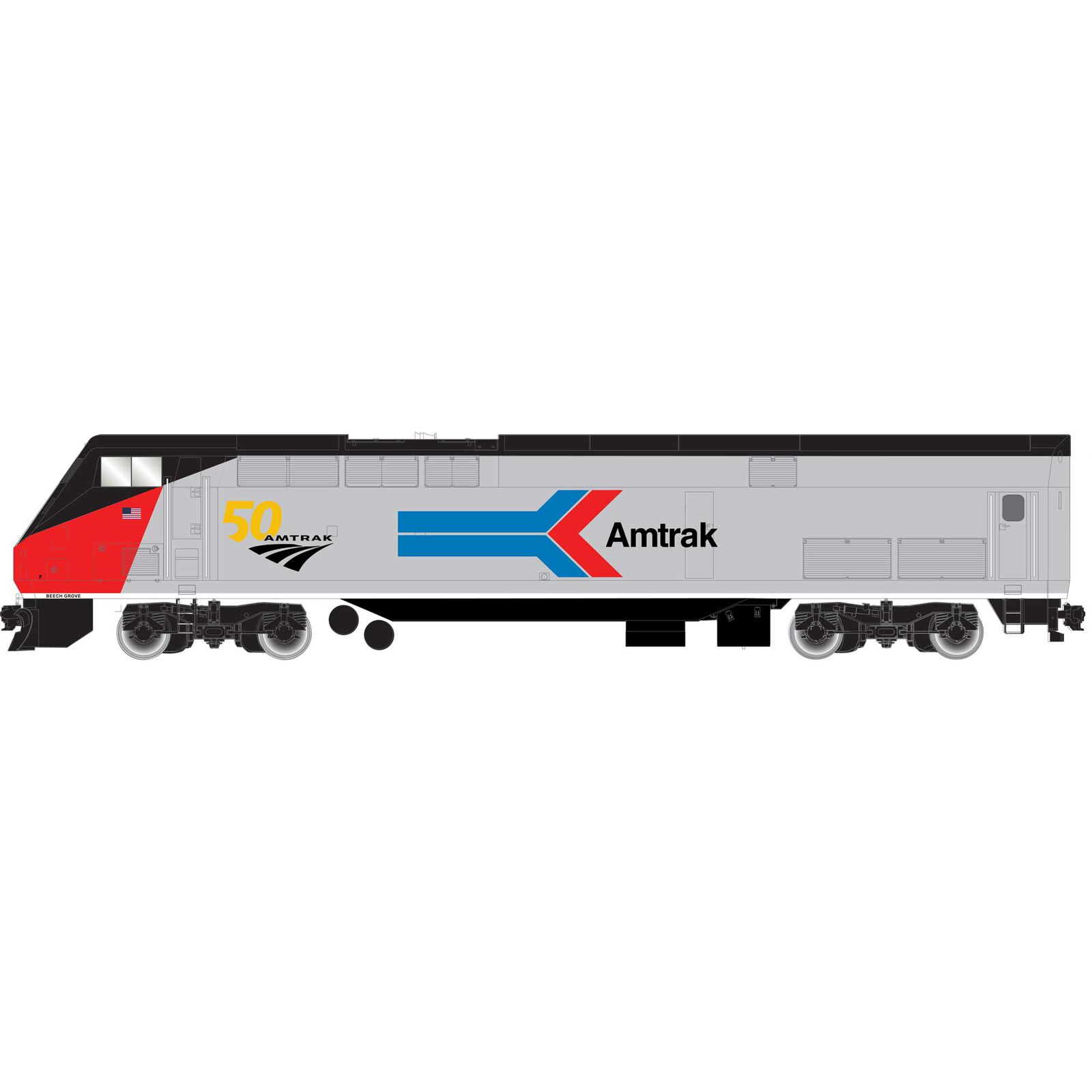 Amtrak 50th anniversary P42DC phase I #161
