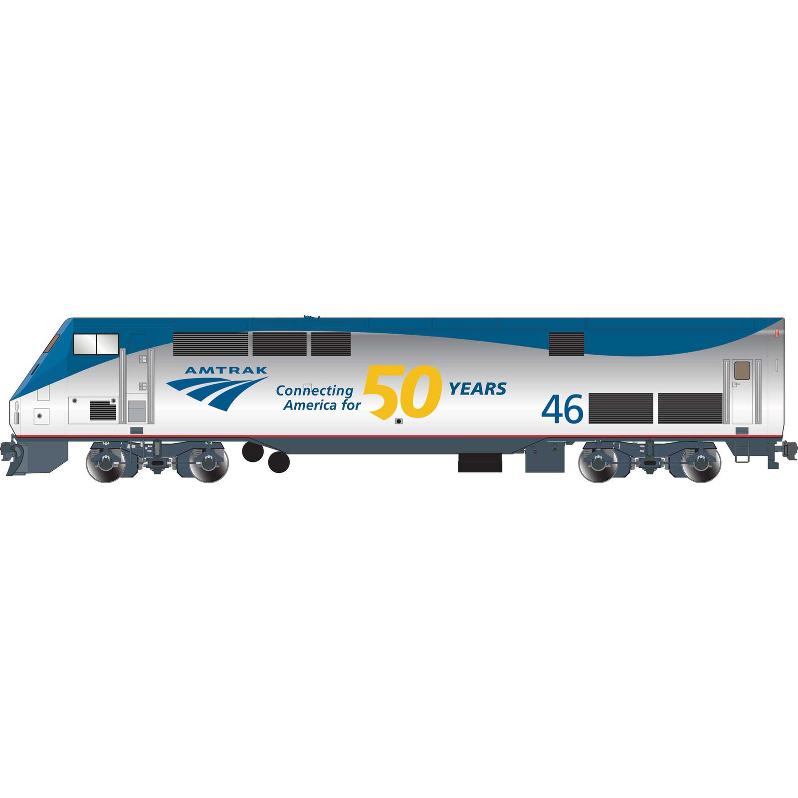 Amtrak 50th anniversary P42DC phase V #46 with Tsunami2