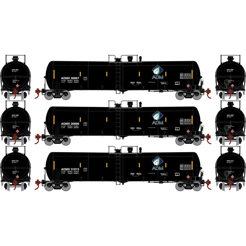 Archer Daniels Midland 30K Gallon Ethanol Tank Car 3-Pack #2