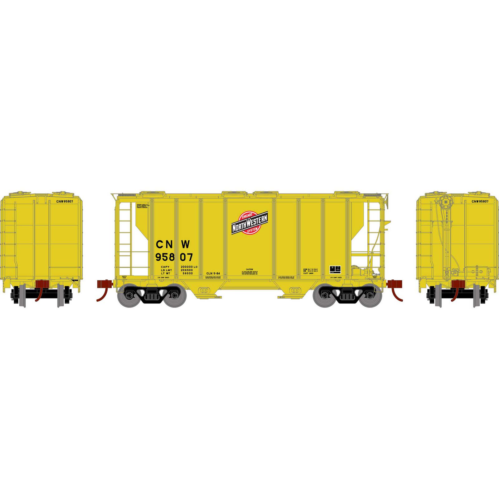 Chicago & North Western PS 2600 Covered Hopper #95807