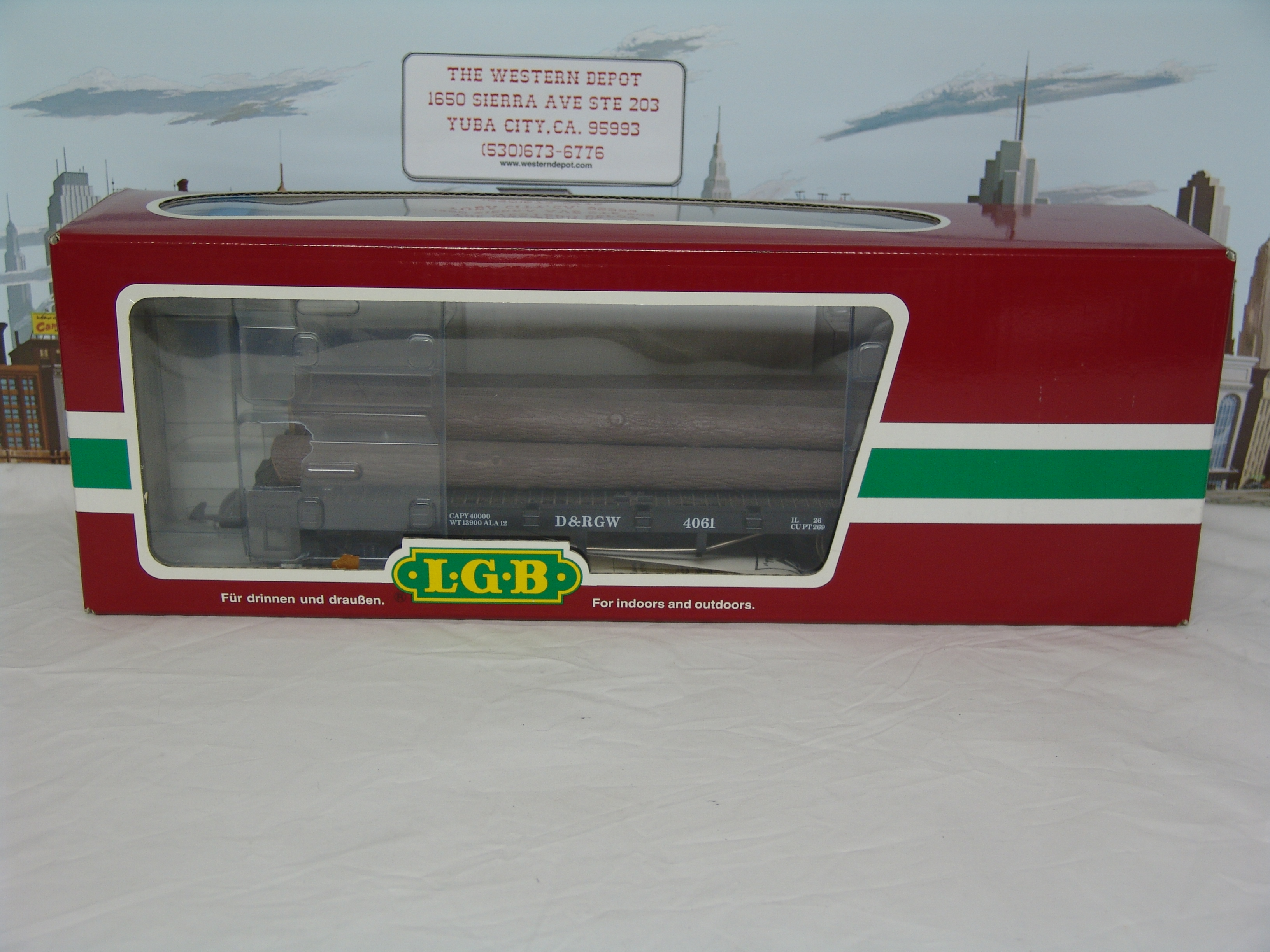 Rio Grande flatcar #4061 with log load (used)