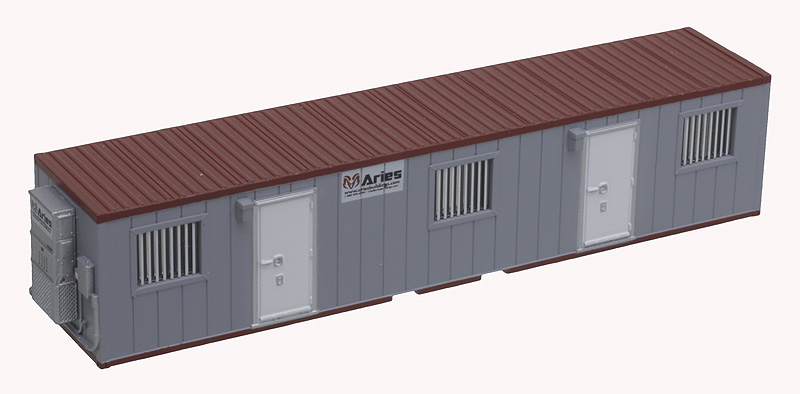 Aries mobile office container (gray/maroon)