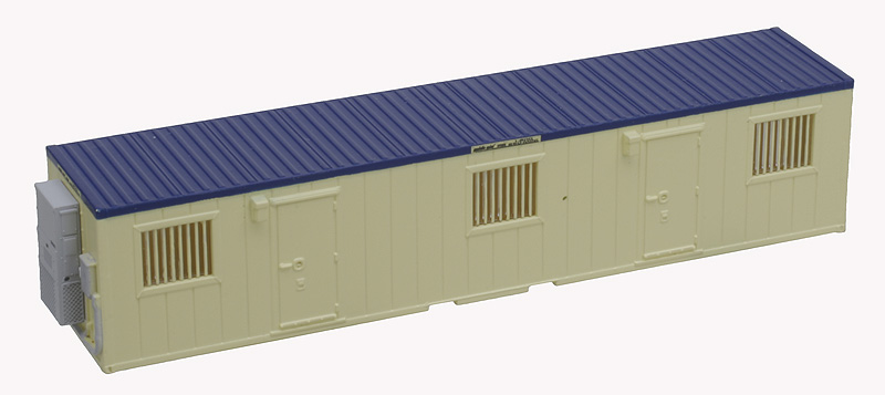 Mobile Mini mobile office container (tan/blue)