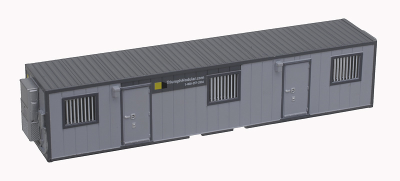 Triumph mobile office container (two-tone gray)