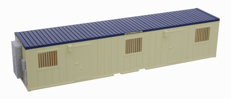 Mobile Mini mobile office container (tan / blue)