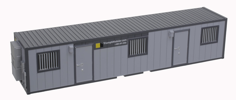 Triumph mobile office container (two tone gray)