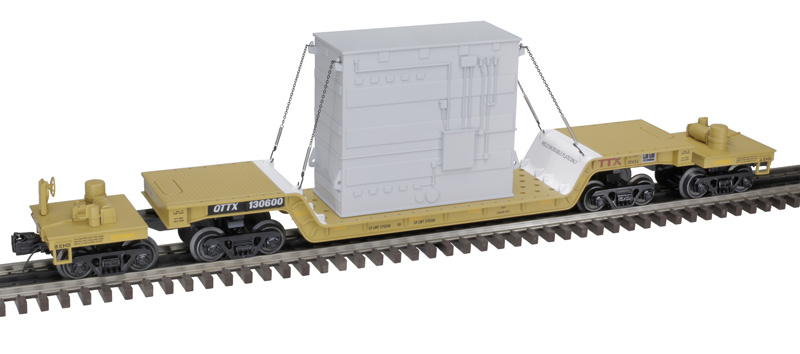 TTX 75' depressed center flatcar #130600 with load