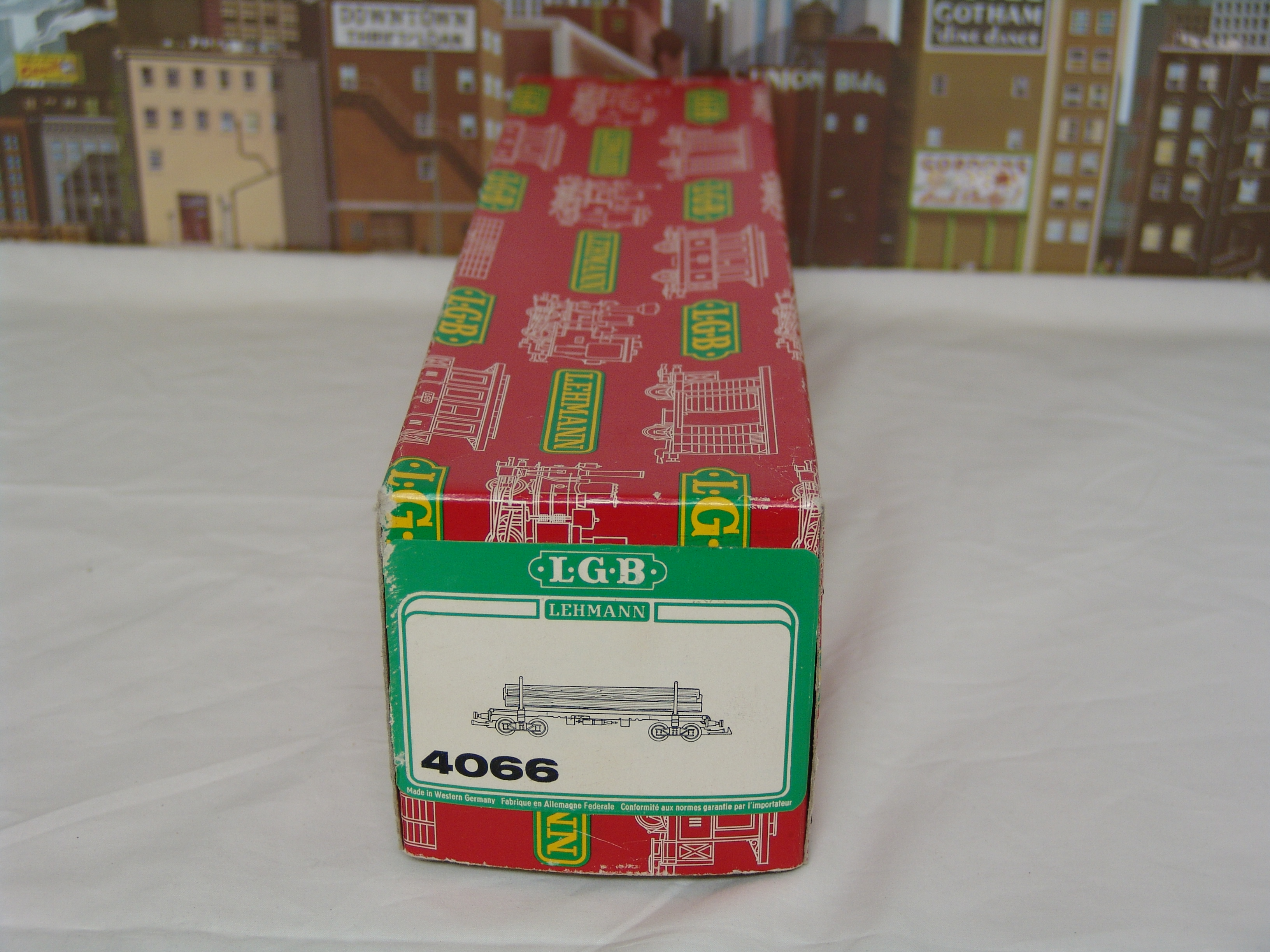 N.W.L. Co skeleton log car #4066 with log load
