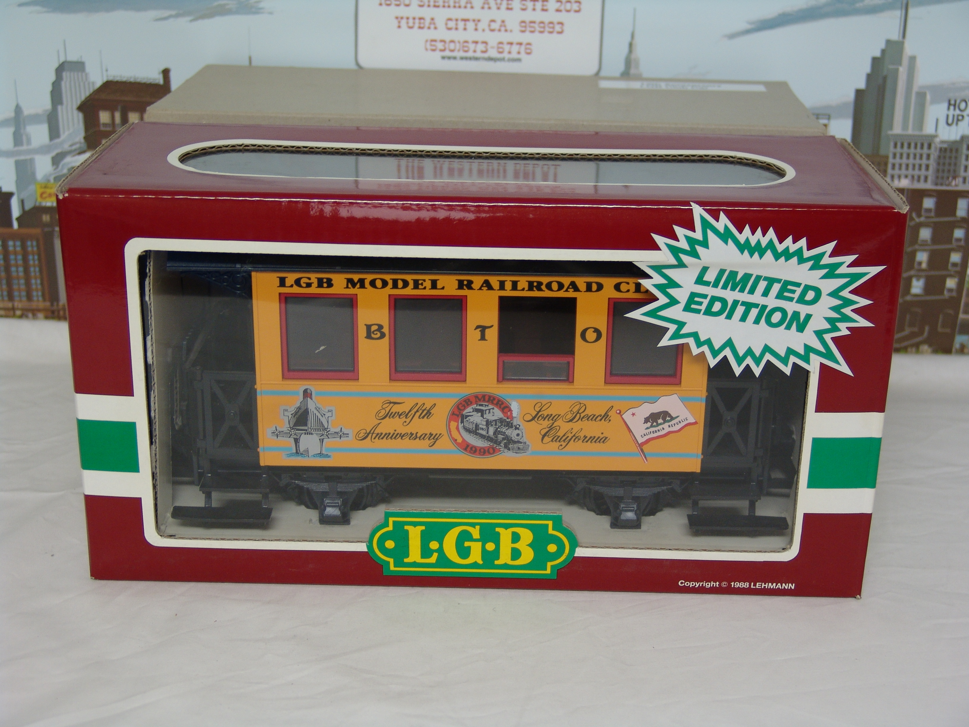 LGB Model Railroad Club 12th Anniversary 1990 coach (used)
