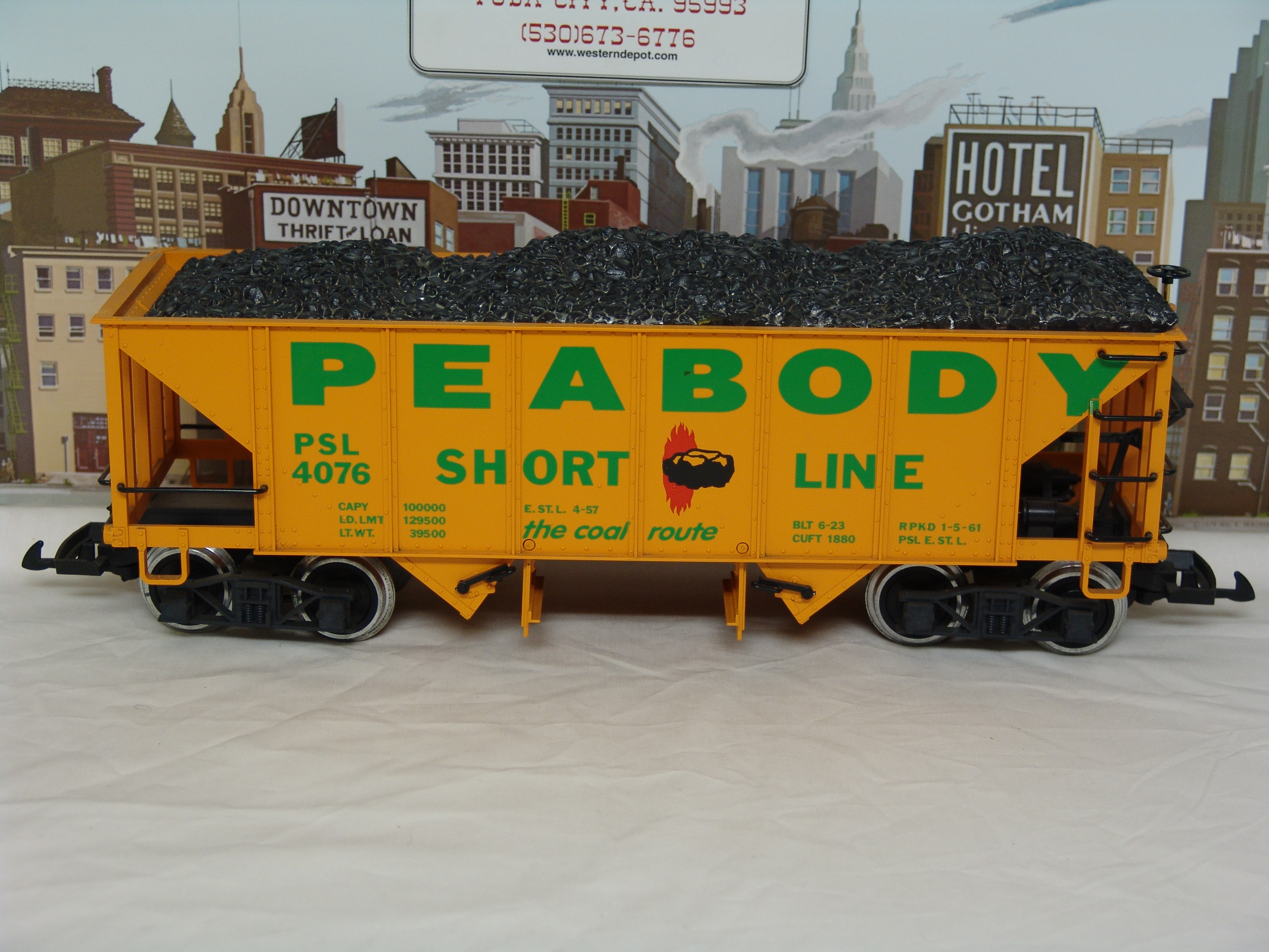 Peabody coal hopper #4076 with load (used)