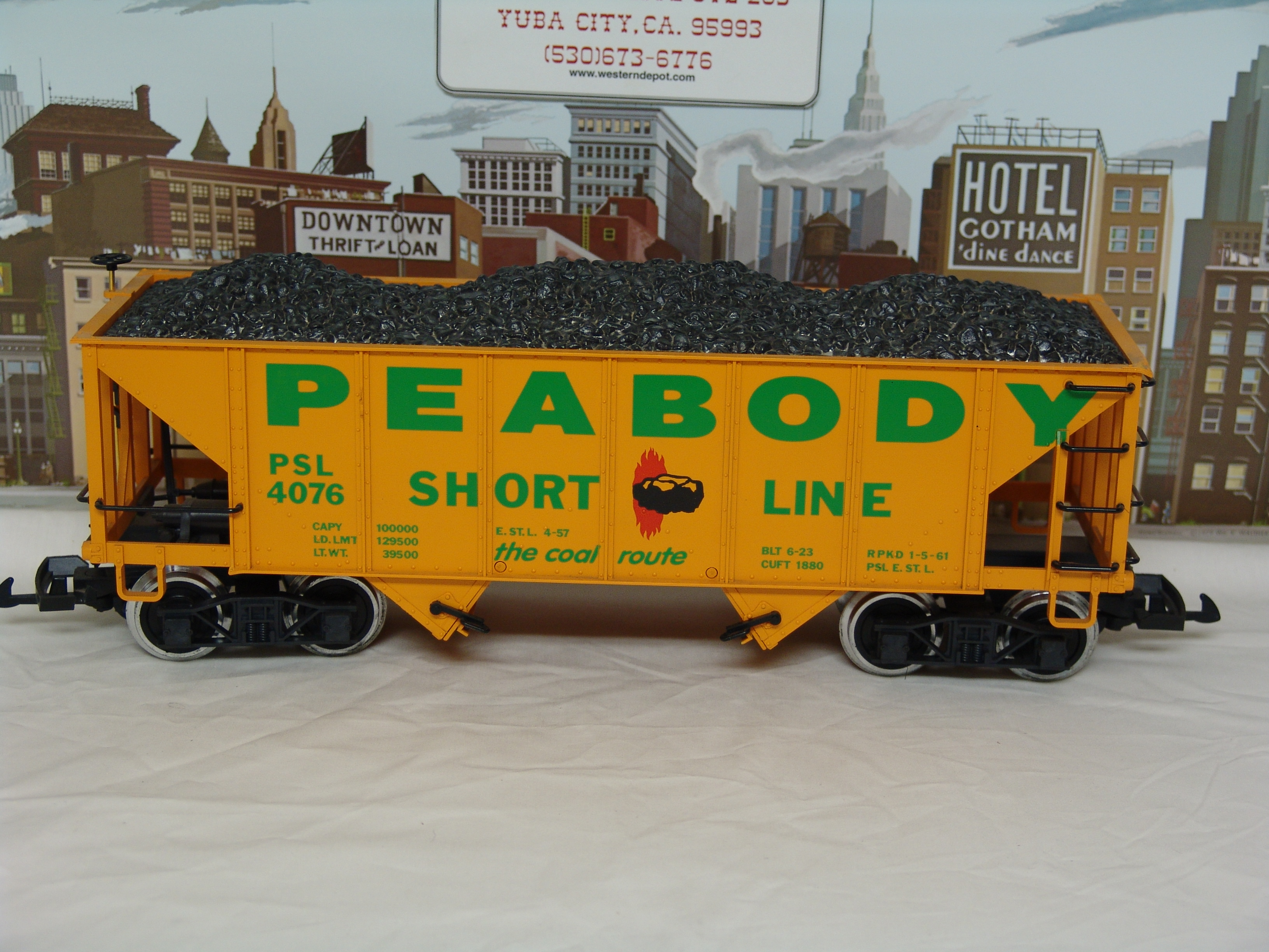 Peabody coal hopper #4076 with load (used)