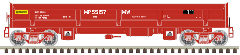 Missouri Pacific Difco Side Dump Car #55167