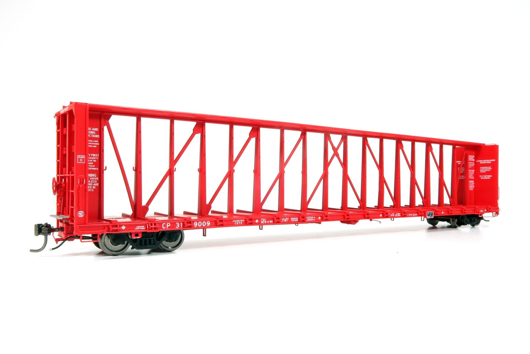 CP Rail-Red NSC Centerbeam Flat Car 6-Pack