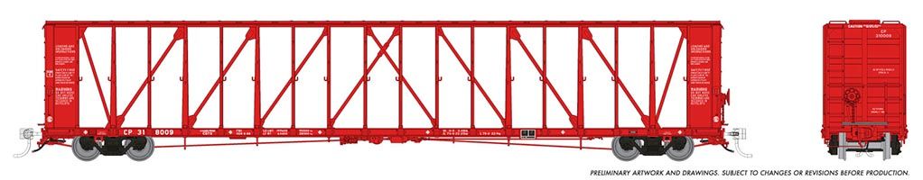 CP Rail-Red NSC Centerbeam Flat Car 6-Pack