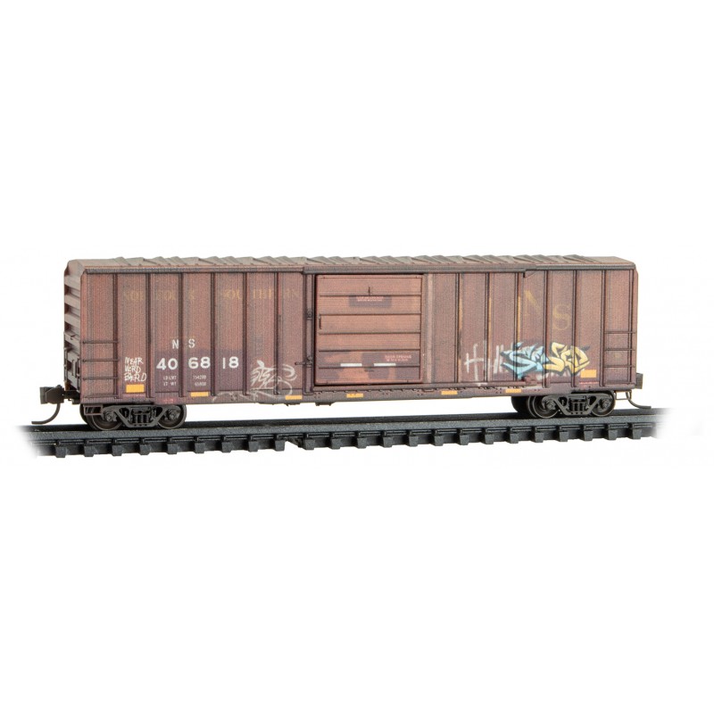 NS (ex-original NS) weathered 50' rib side single door boxcar #406818