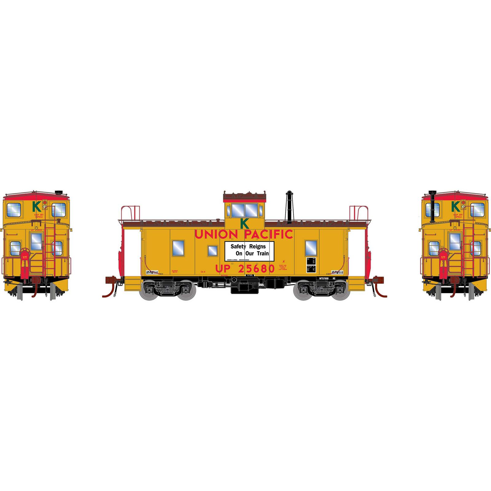 Union Pacific CA-9 Caboose #25680 (Kaiser Coal) With Tsunami SoundCar