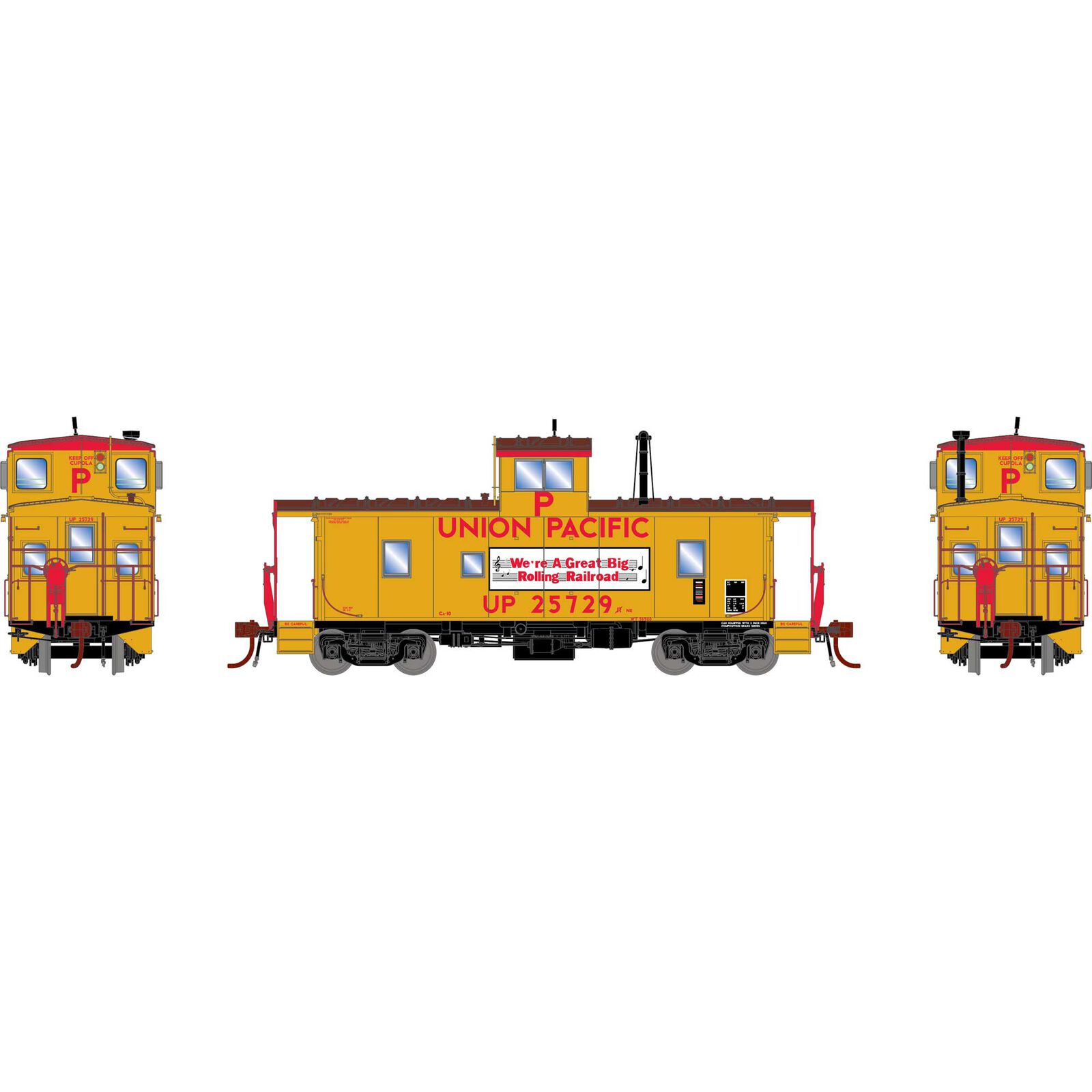 Union Pacific CA-10 Caboose #25729 With Tsunami SoundCar