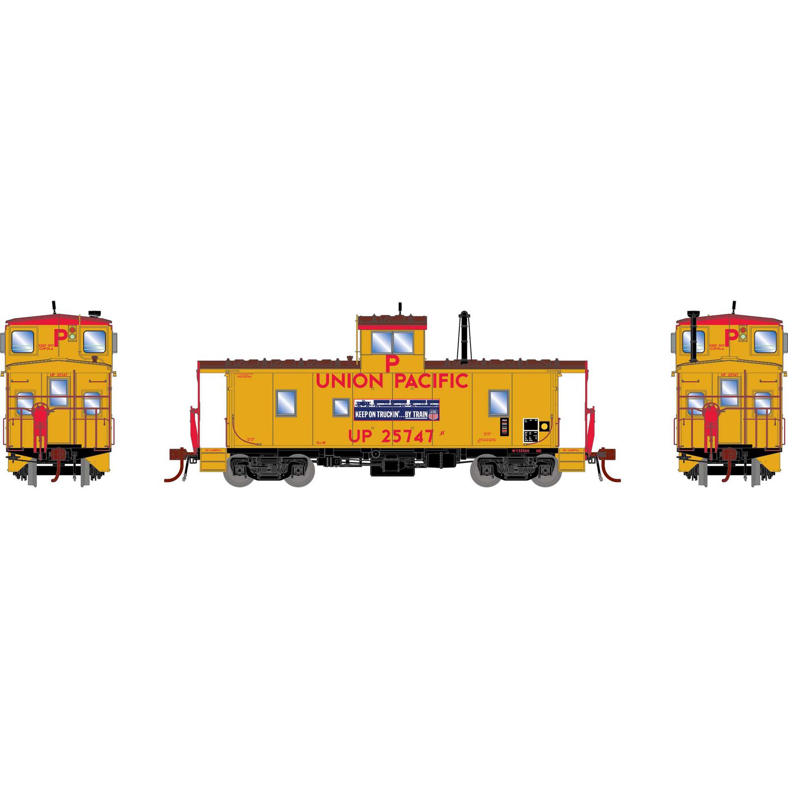 Union Pacific CA-10 Caboose #25747 With Tsunami SoundCar