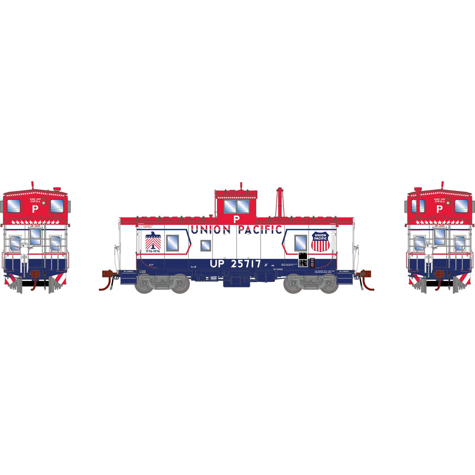 Union Pacific Bicentennial CA-10 Caboose #25717 With Tsunami SoundCar