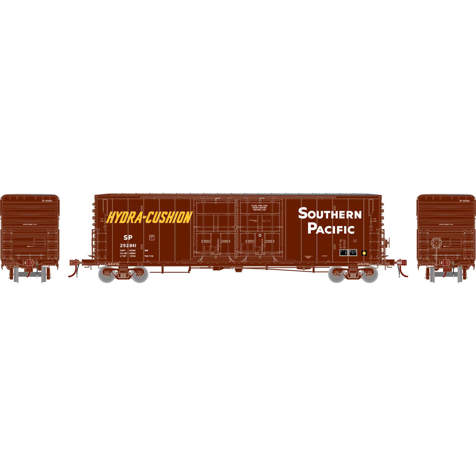 Southern Pacific 50' PC&F Box Car 8' + 8' YSD Plug-Door #292841