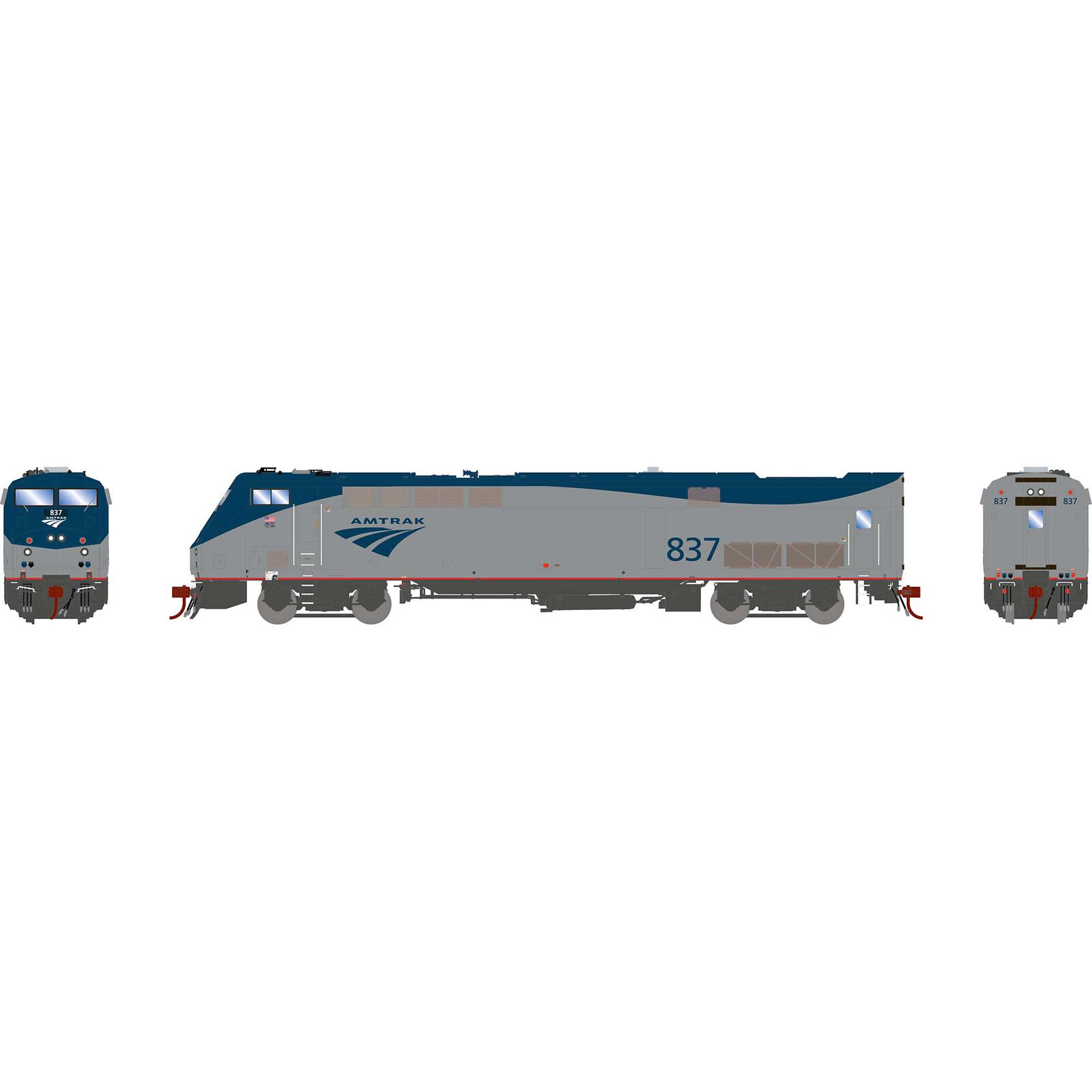 Amtrak P40DC Phase V #837 With Tsunami2