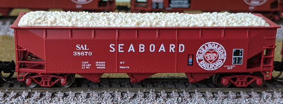 Seaboard Air Line 3-Bay Offset Side Hopper With Load #39256