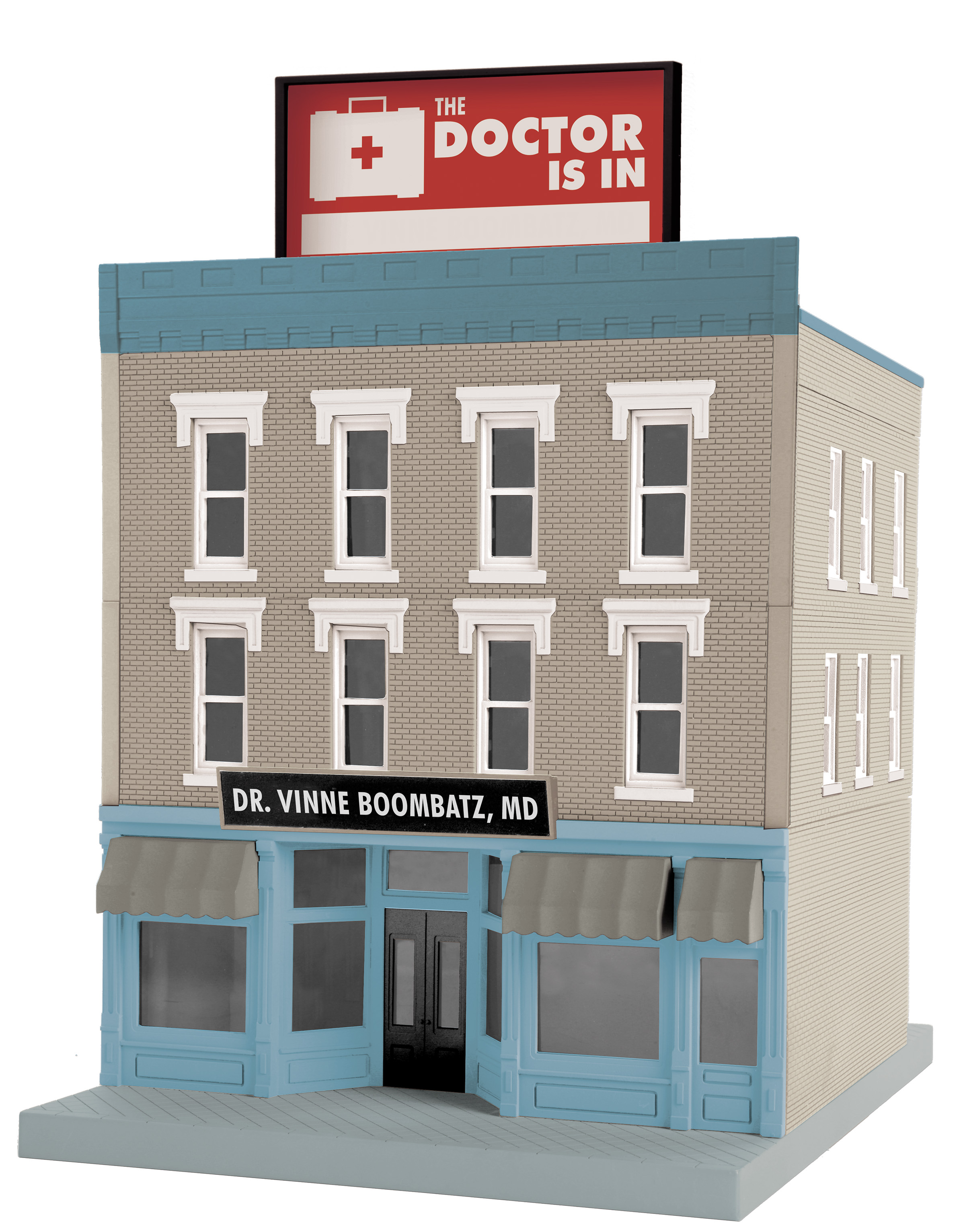 Dr. Vinnie Boombatz, MD 3-story city building 1
