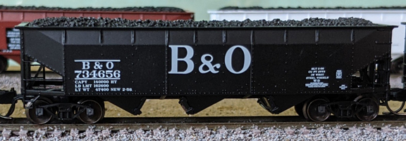 Baltimore & Ohio 3-Bay Offset Side Hopper With Load #735815