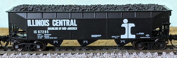 Illinois Central 3-Bay Offset Side Hopper With Load #67228