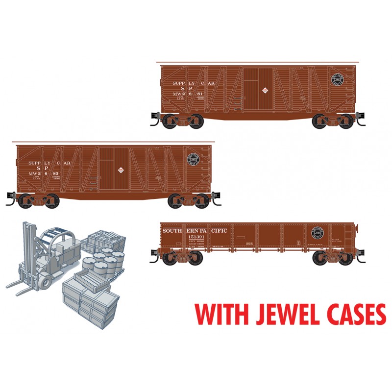 Southern Pacific® Supply Car 3-Pack With Jewel Cases