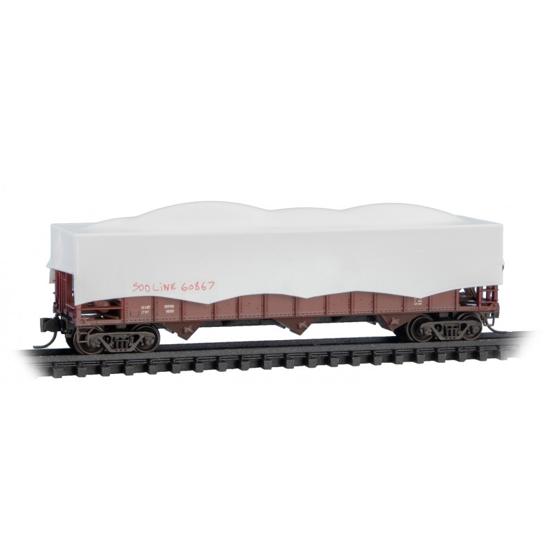 Soo Line 3-Bay Hopper With Tarps 4-Pack With Jewel Cases