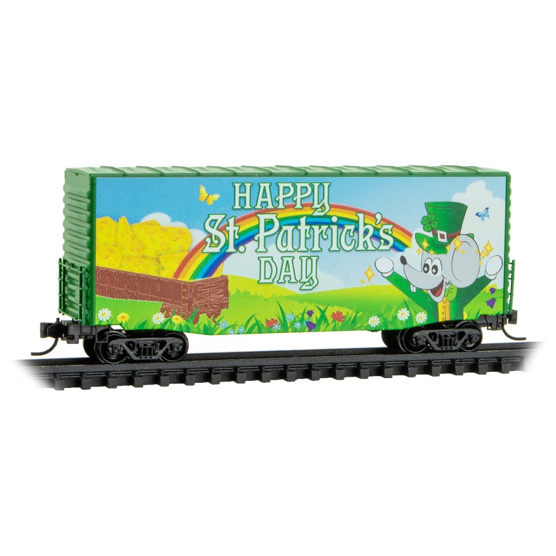 St. Patrick's Day 2024 40' Hy-Cube Box Car Single Door
