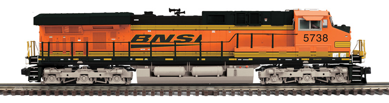 BNSF (H2 pumpkin with swoosh) ES44AC #5738