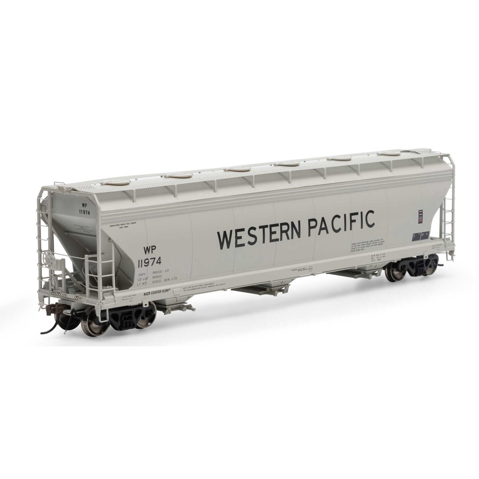 Western Pacific ACF 4600 3-bay center flow hopper #11974