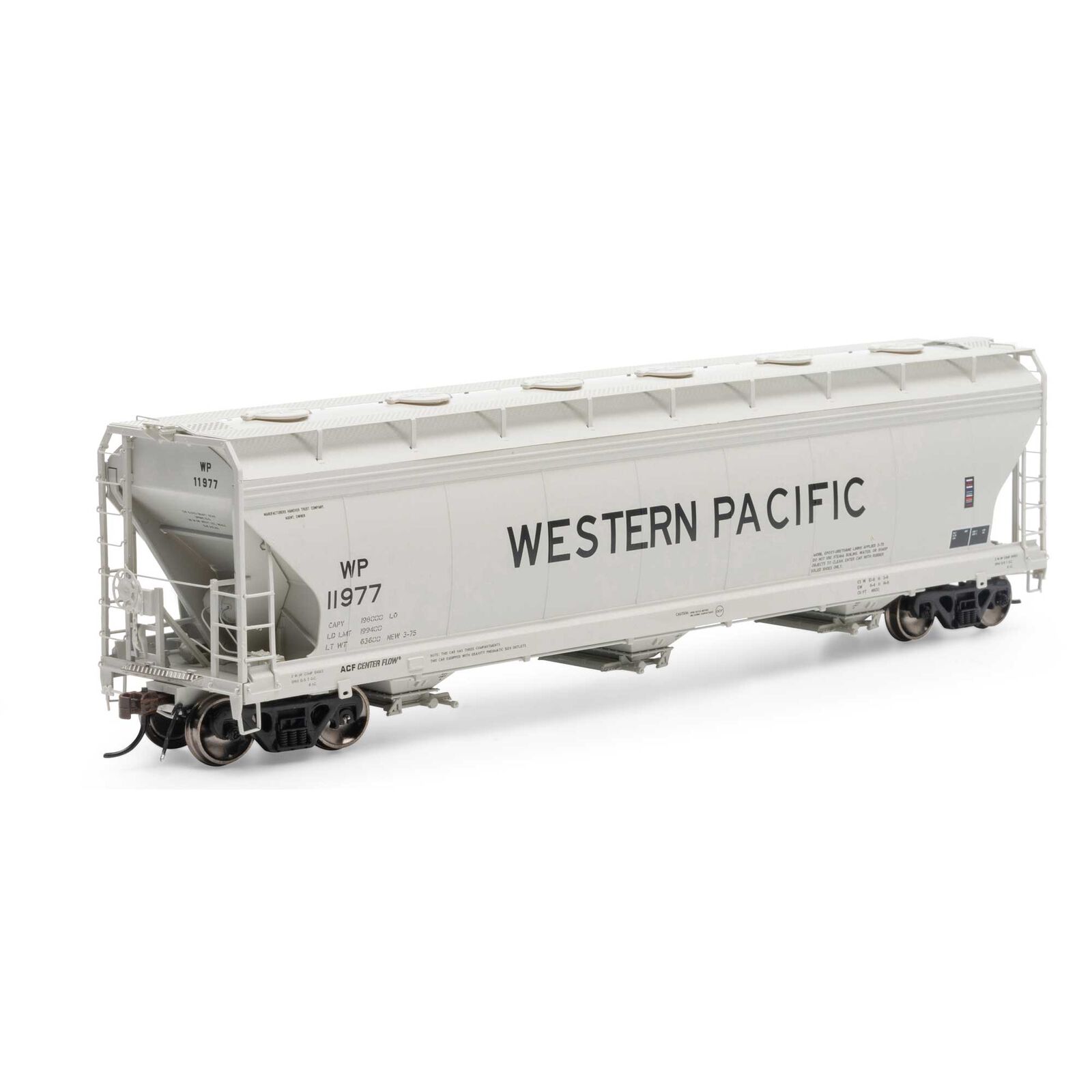 Western Pacific ACF 4600 3-bay center flow hopper #11977