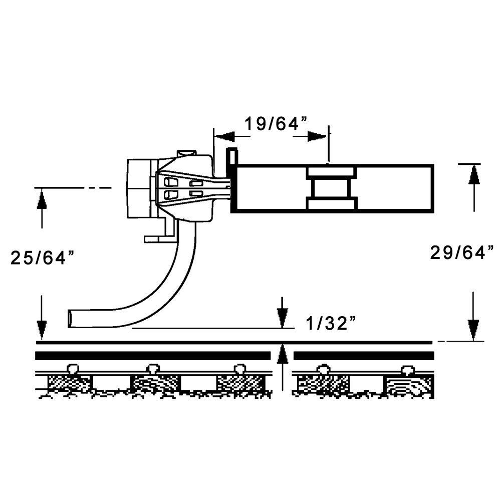 SBE Bottom Shelf Whisker Metal Couplers w/Gearboxes - Medium Centerset
