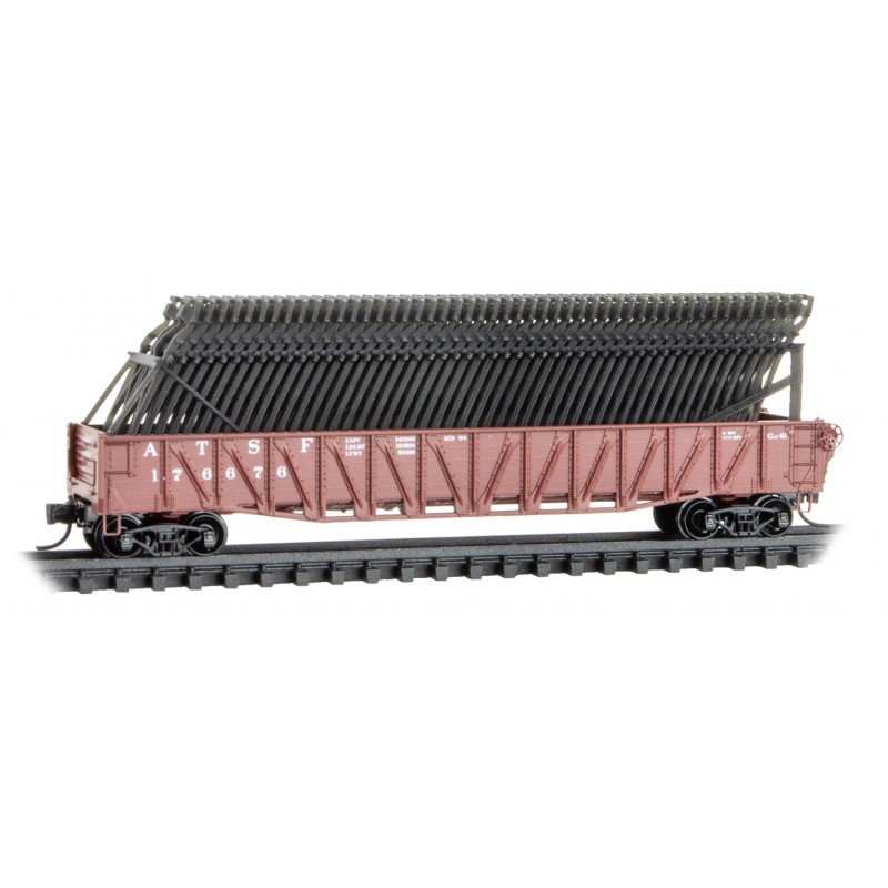 Atchison, Topeka & Santa Fe With Car Frame Load 3-Pack With Cases