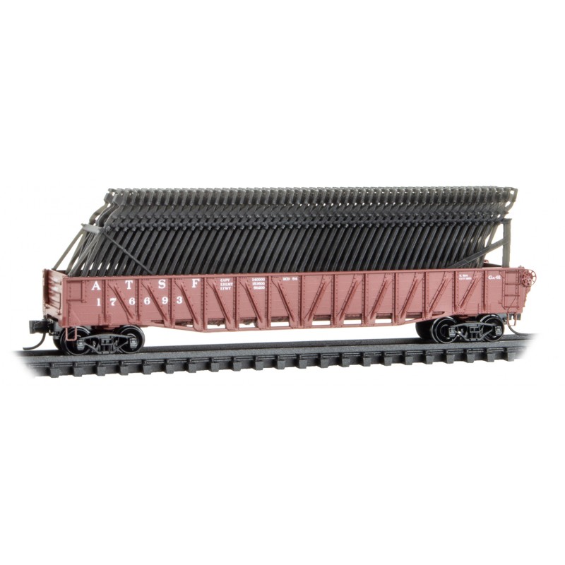 Atchison, Topeka & Santa Fe With Car Frame Load 3-Pack With Cases