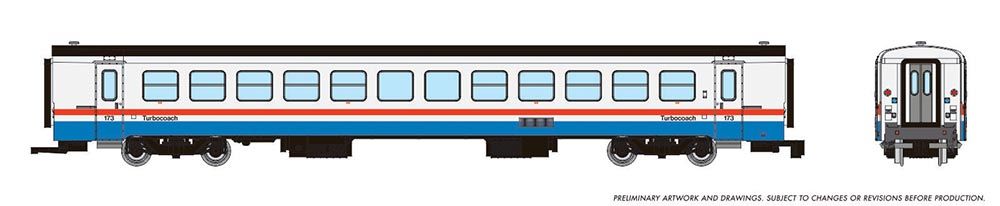 Amtrak Phase III Late Turboliner Coach #185