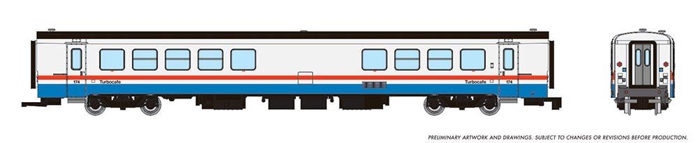 Amtrak Phase III Late Turboliner Snack Bar #186