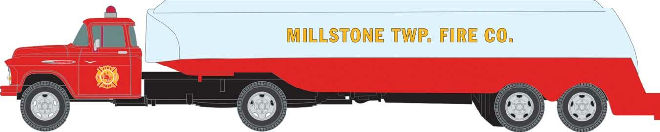 1957 Chevy tractor / tanker trailer set - Millstone Twp. Fire Co.