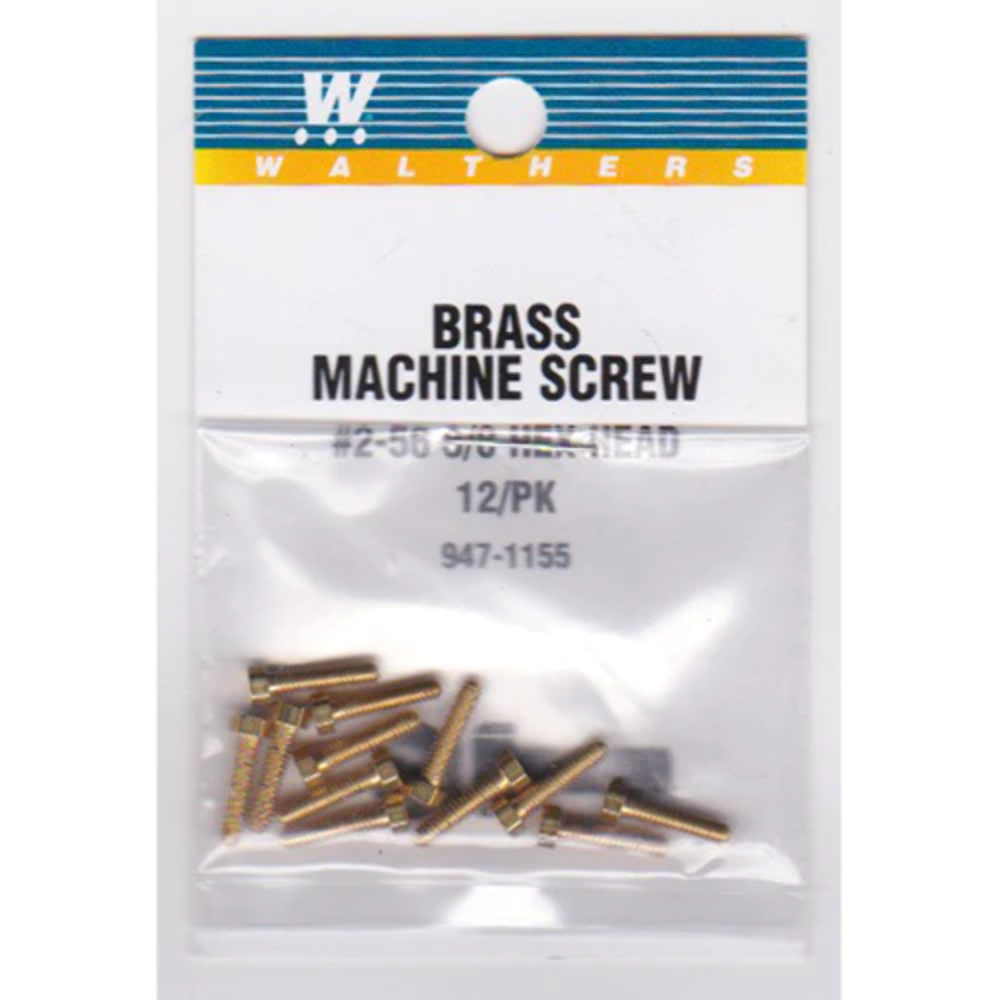 2-56 3/8 Hex Head 12-Pack