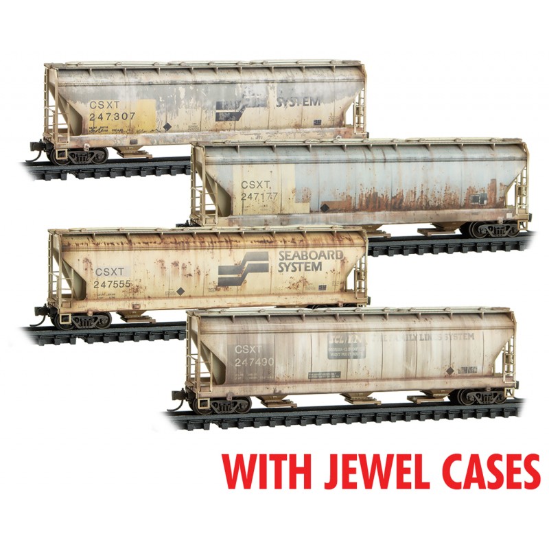 CSXT/Ex-Family Lines Weathered 4-Pack With Jewel Cases