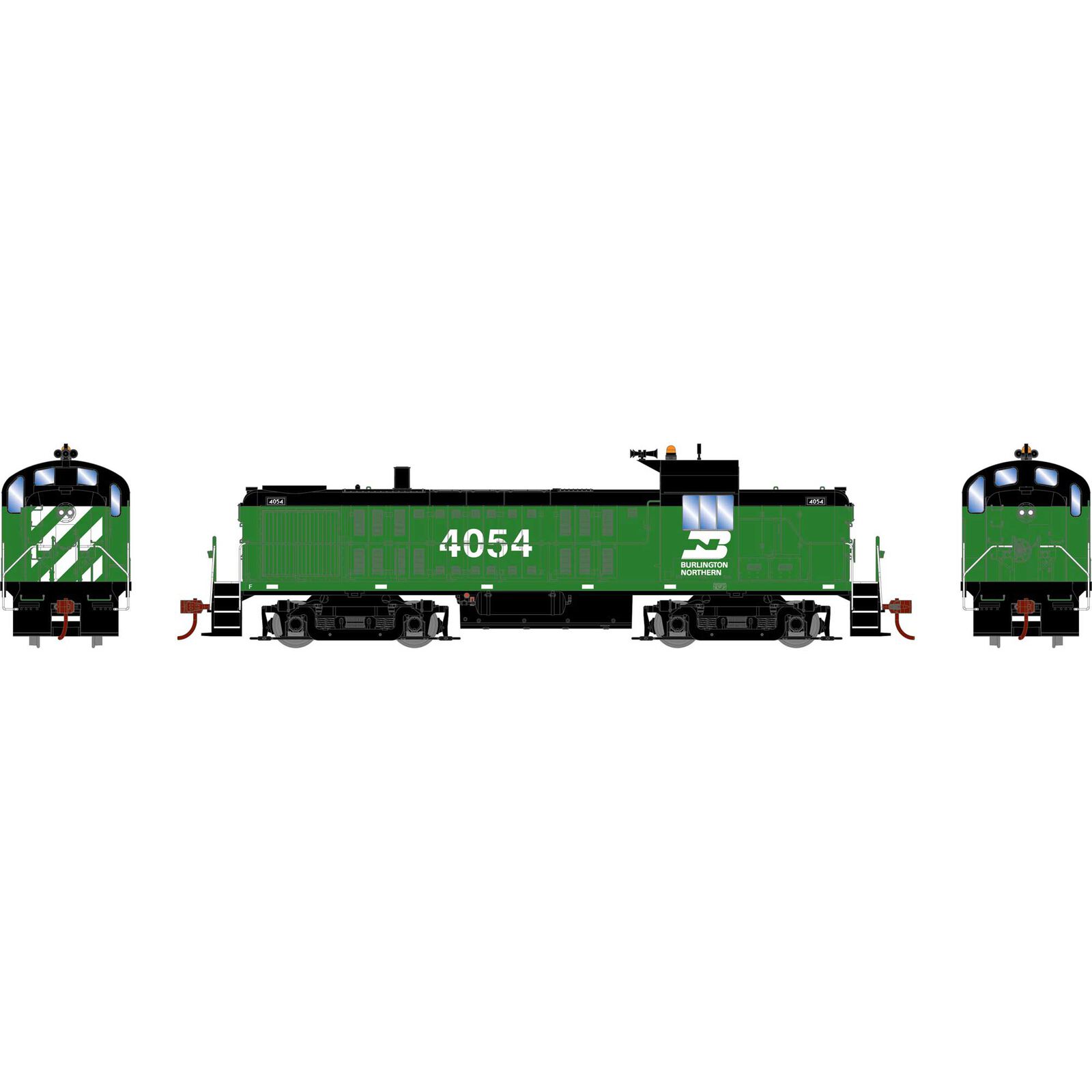 Burlington Northern Alco RS-3 #4054 with Tsunami2