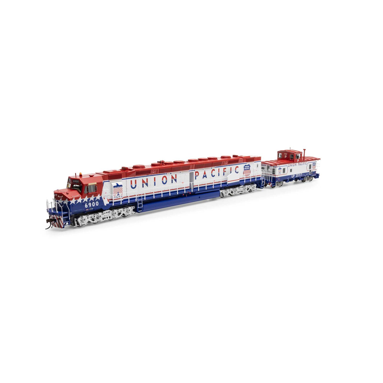 Union Pacific bicentennial DDA40X #6900 with Tsunami2 & caboose #25717