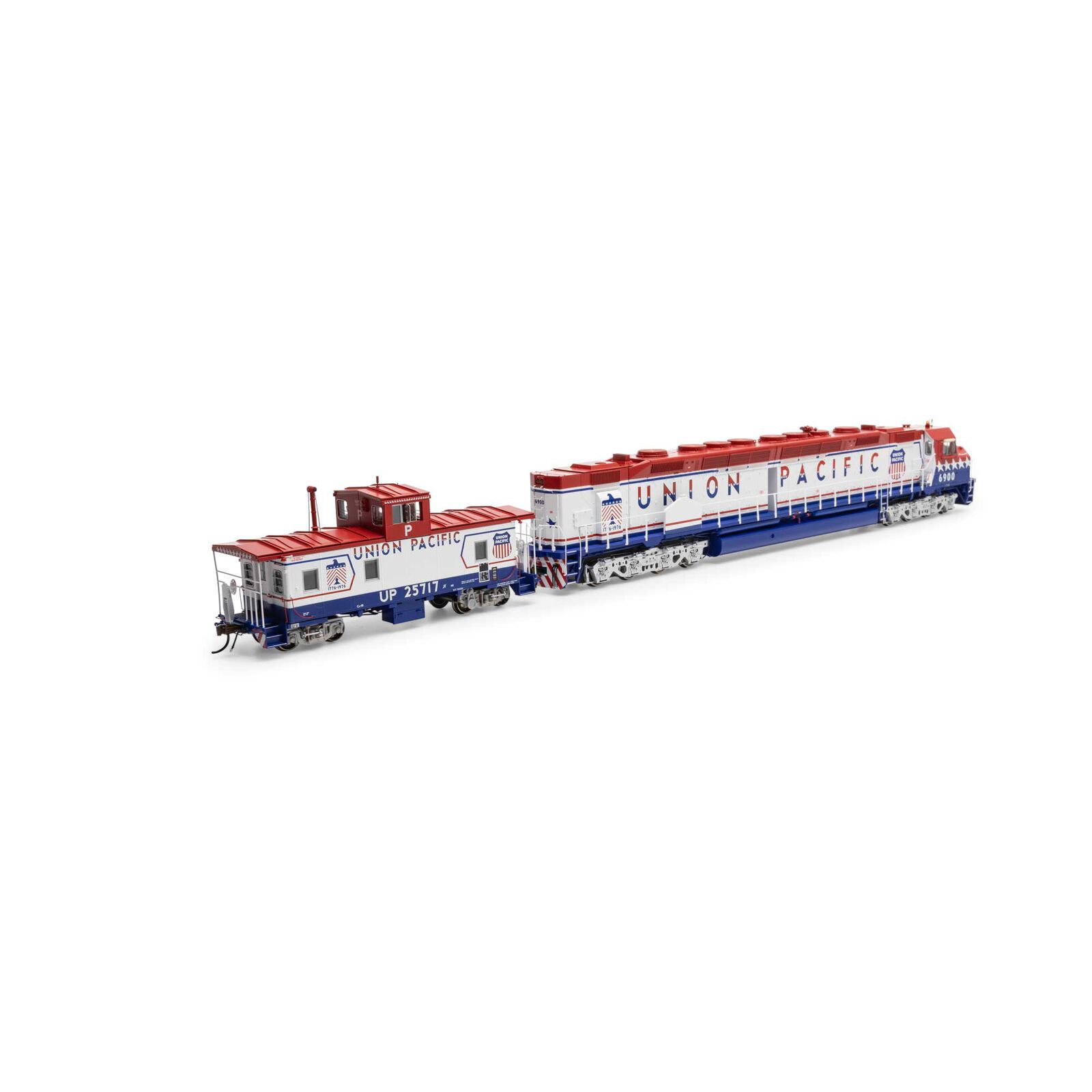 Union Pacific bicentennial DDA40X #6900 with Tsunami2 & caboose #25717