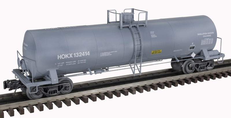 HOKX (RECT 2003) (gray) 17,360 gallon chlorine tank car #132414