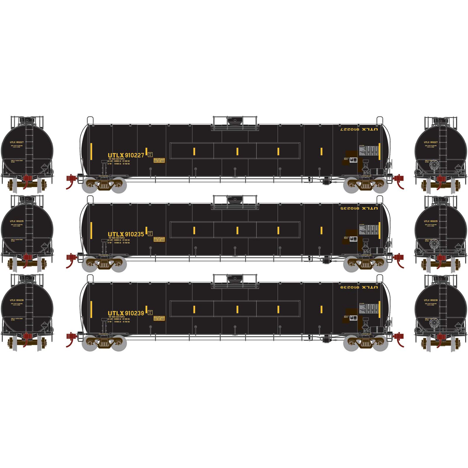 Union Tank Car Company UTC 33K LPG Tank Car 3-Pack #1