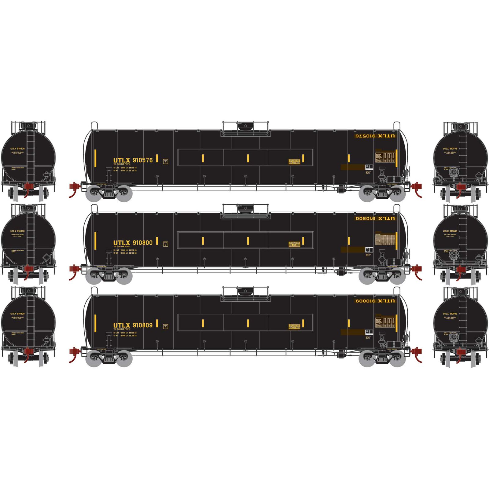 Union Tank Car Company UTC 33K LPG Tank Car 3-Pack #2